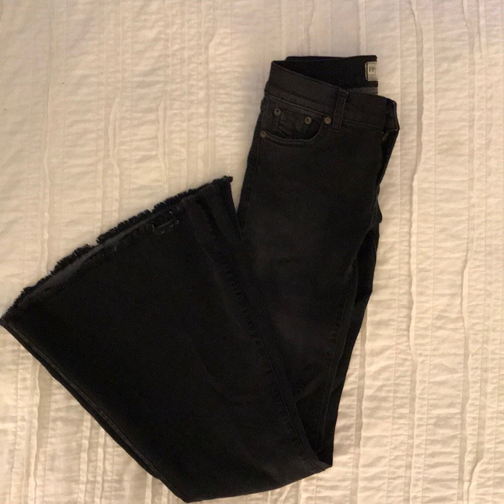 Free People Black Flare & Wide Leg Jeans